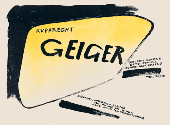 Rupprecht Geiger, Moderne Galerie Otto Stangl, München (19.6.–31.7.1953)