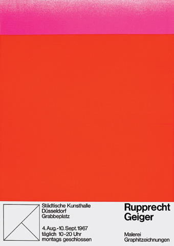 Rupprecht Geiger Malerei, Graphitzeichnung, Städtische Kunsthalle Düsseldorf, Düsseldorf (4.8.–10.9.1967)
